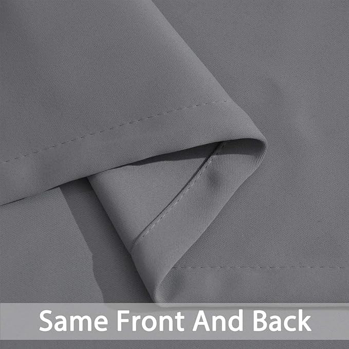 Yakamok Wide Thermal Blackout Patio Door Curtain Panel, Sliding Door Insulated Grommet Curtains, Extra Wide Curtains for Sliding Glass Door, Grey, W70 x L84, 1 Panel