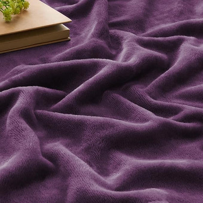 BEDELITE Fleece Blanket Purple Full Blankets for Couch & Bed, Luxury Plush Cozy Fuzzy Blanket 84" x 90", Super Soft Warm Lightweight Throw Blanket for Travel Camping