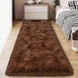 Soft Runner Rugs for Bedroom Hallways, 2x5 Brown Fluffy Shag Throw Area Rug Non Slip for Bedside Dorm, Long Shaggy Furry Carpet for Nursery Living Room