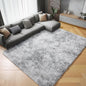 ONASAR Rugs for Living Room Bedroom, 5x8 Fluffy Tie-Dyed Light Grey Bedside Area Rug, Soft Plush Shaggy Floor Carpet for Nursery Kids Girls Boys Teen Dorm Home Office Decor Aesthetic