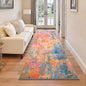 2x6 Rainbow Rug Runners for Hallways Kitchen Runner Rug Non Slip Washable Colorful Long Runner Rugs with Rubber Backing Soft Abstract Carpet Runner for Bedroom, Kitchen, Bathroom, Entryway