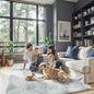 Super Soft Shaggy Area Rugs for Bedroom 4x6 Feet, Shaggy Plush Living Room Shag Furry Floor Rugs, Non-Shedding Indoor Rugs for Living Room Decor(4 x 6, Light Grey Tie-Dyed)