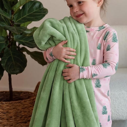 Bedsure GentleSoft Green Fleece Blankets Queen Size - Bed Blanket Soft Lightweight Plush Fuzzy Cozy Luxury Microfiber, Emerald, 90x90 inches