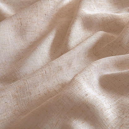 MIULEE Natural Beige Linen Curtains 108 Inches Long 2 Panels for Bedroom Living Room, Soft Linen Textured Window Drapes Semi Sheer Light Filtering Back Tab Rod Pocket Farmhouse Burlap Look Decor