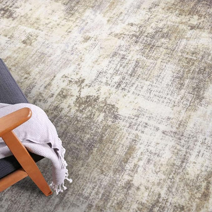 IOHOUZE Abstract Runner Rug 2x12 Ft Washable Runners for Hallways, Non Slip Kitchen Runner Printed Faux Wool Entryway Runner Indoor, Modern Abstract Floor Carpet for Hall Kitchen, Beige Brown