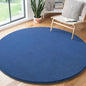 Amearea Blue Round Area Rugs 4ft Washable Circle Rugs for Bedroom Living Room, Fluffy Indoor Thickened Memory Foam Rug, Non Slip Minimalist Circular Carpet for Kids Boys Girls Dorm Nursery Room Decor