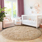 6‘x6’ Beige Round Rug for Bedroom, Ultra Soft Fluffy Circle Rug for Kids Girls Boys Room, Cute Shag Rugs for Living Room Playroom Tent Castle Home Decor Rug