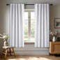 Deconovo Blackout Curtains, Thermal Insulated, W42 x L45 2 Panels, Back Tab, Machine Washable, Room-Darkening Drapes for Bedroom/Living Room Star White