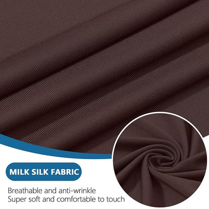 hyha Milk Silk Couch Cushion Covers, Soft Magic Sofa Covers Washable for Cushion Couch, Stretch Sectional Outdoor Cushion Covers for Patio Furniture with Elastic Bottom(Small, Chocolate)