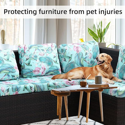 8Pcs Stretch Patio Cushion Covers,Outdoor Couch Covers Replacement,Outdoor Couch & Sofa Slipcovers,for Patio Furniture Cushion Covers,Washable Reusable urniture Protector(Hummingbird,8PCS)