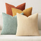 MIULEE Boho Farmhouse Throw Pillow Covers 16x16 Inch Set of 4 Modern Natural Decorative Cushion Covers Soft Corduroy Home Decor for Spring Couch Bed Sofa Living Room Teal-Rust Gradient Series