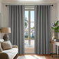 Deconovo Blackout Curtains, Thermal Insulated, W52 x L108 2 Panels, Back Tab, Machine Washable, Room-Darkening Drapes for Bedroom/Living Room Light Grey