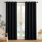 NICETOWN Room Darkening Draperies Curtains Panels, 2 Panels Black W52 x L84