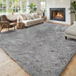 Area Rugs 10x14 Living Room, Shaggy Carpet Soft Plush Furry Bedside Rug Large Area Rugs for Bedroom Kids Girls Boys Home Decor Anti Slip(10 x 14, Light Grey)