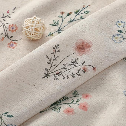 Kitchen Valances for Windows, Country Farmhouse Cottage Rustic Vintage Floral Linen Light Filtering Bedroom Living Room Patterned Printed Western Rod Pocket(1 Panel,52 x 18 Inch)