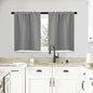 NICETOWN RV Blackout Curtains for Camper Windows, Short Room Darkening Curtains for Kitchen, Home Decoration Thermal Insulated Blackout Drapes for Small Windows (Silver Grey, 2 Panels, W29 x L20)