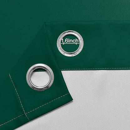 Yakamok Dark Green Ombre Curtains 84 Inches Long, Light Blocking Gradient Color Curtain Panels, Room Darkening Grommet Window Drapes for Bedroom(52x84 Inch, 2 Panels)