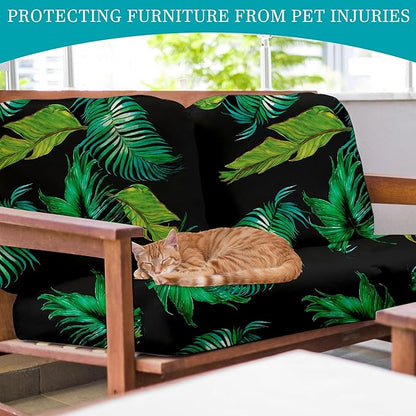14 Pcs Stretch Patio Cushion Covers,Outdoor Couch Covers Replacement,Outdoor Couch & Sofa Slipcovers,for Patio Furniture Cushion Covers,Washable Reusable Furniture Protector (Summer,Cover Only)