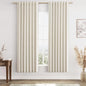 Guken 100% Blackout Linen Curtains 72 Inch Length 2 Panels Set for Living Room Bedroom Back Tab Thermal Insulated Black Out Drapes Room Darkening Farmhouse Style for Bedroom Window Curtains 52x72