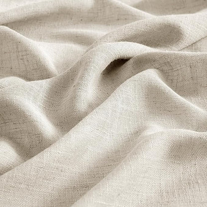 MIULEE Cream Linen Curtains 54 Inch Length 2 Panels for Bedroom Living Room, Soft Linen Textured Window Drapes Semi Sheer Light Filtering Back Tab Rod Pocket Farmhouse Modern Burlap Look Decor
