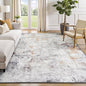 Rugflix 5x7 Area Rugs for Living Room, Washable Large Rug Stain-Resistant Low Pile, Modern Neutral Carpet for Dining Room Home Office Kid Room Nursery Bedroom, Grey Brown