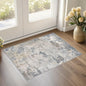 UERMEI 2x3 Entryway Area Rug: Washable Neutral Modern Abstract Small Rug - Non-Slip Low Pile Throw Indoor Carpet for Entrance Kitchen Front Door Mat Bathroom Entry Kids Room - Blue Grey