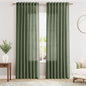 Nanspring Olive Green Linen Blend Semi Sheer Light Filtering Curtains 86 Inches Long 2 Panel Set Pocket Back Tab Privacy Home Decor Curtain Drapes for Bedroom Living Room 52x86