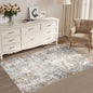 UERMEI 3x5 Area Rug Living Room Rugs - Washable Neutral Modern Abstract Soft Thin Rug Indoor Floor No Slip Rug Carpet for Bedroom Under Dining Table Home Office Decor - Brown Grey