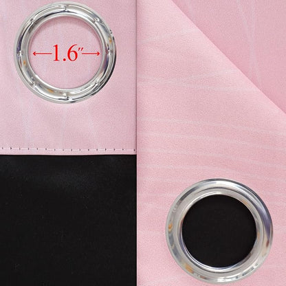 Pink and Grey Blackout Curtains 84 inches Long,Ombre Full Room Darkening Window Curtains for Living Room,Grommet Thermal Insulated Drapes,Light Blocking Curtains for Girls Bedroom,42x84 Inch, 2 Panels