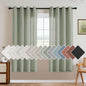 H.VERSAILTEX Living Room Linen Curtains - Semi Sheer, Nickel Grommet, Energy Saving Light Filtering Panels for Bedroom, Sea Grass, 2 Panels, 52 x 72 Inch