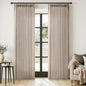 MIULEE Pinch Pleated Thick Linen Curtains 84 Inches Long 2 Panels for Living Room Bedroom, Linen Texture Memory Trained Pleat Drapes Rustic Farmhouse Track System Curtains with Hooks&Rings, Taupe