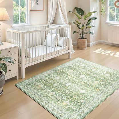 Lofus 3x5 Area Rug for Entryway, Light Green Non Slip Area Rugs for Kitchen, Washablee Soft Rugs for Bedroom, Living Room, Tool Room Nursery Kids Room Decor