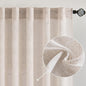 MIULEE Natural White Linen Curtains 84 Inch Length for Bedroom Living Room, Soft Thick Linen Textured Window Drapes Semi Sheer Light Filtering Rod Pocket Back Tab Cream Ivory, 2 Panels, 37x84 Inches