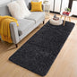 OLANLY 2x10 Machine Washable Runner Rugs for Hallway, Soft Fluffy Shaggy Bedside Rugs for Bedroom, Living Room, Indoor Floor Carpet for Kids Girls and Boys, Nursery Rooms, Home Decor Aesthetic, Black