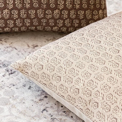 Foindtower Set of 2 Decorative Long Body Lumbar Throw Pillow Covers Vintage Accent Farmhouse Cushion Covers Neutral Home Decor for Sofa Couch Chair Bedroom Living Room,14×36 Inch,Ivory Beige