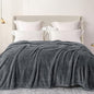 Exclusivo Mezcla Plush Fuzzy Fleece Bed Blanket King Size, Super Soft, Fluffy and Warm Blankets for Couch, Bed, All Season (Dark Grey, 90x104 inches)