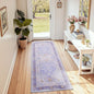 Area Rugs 2'x6' Runner Rug Non Slip Washable for Kitchen Hallway Bedroom Beside Laundry Room Bathroom Rug, Floor Carpet, Light Purple Brown