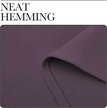 NICETOWN Bedroom Curtains Blackout Drapery Panels, 2 Panels, 42 x 54 Inch, Plum, Three Pass Microfiber Thermal Insulated Solid Ring Top Blackout Window Curtains/Drapes