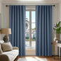 Deconovo Blackout Curtains, Thermal Insulated, W52 x L108 2 Panels, Back Tab, Machine Washable, Room-Darkening Drapes for Bedroom/Living Room Stone Blue
