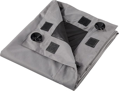 Amazon Basics Portable Energy Saving Noise Reducing Blackout Curtain Shade with Suction Cup Mounts, 50"W x 78"L, Dark Grey, 2-Pack
