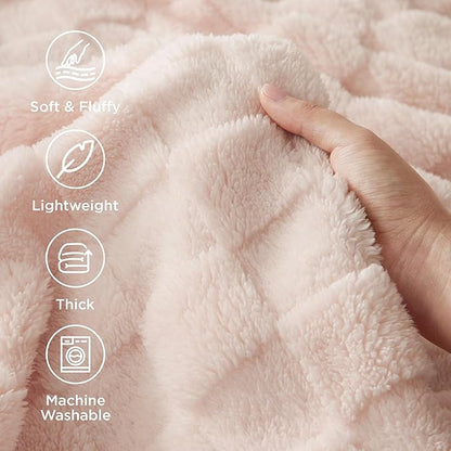 Bedsure GentleSoft Light Pink Twin XL Blanket for Bed - Super Soft Cozy Fleece Blankets for Kids, Cute Throws Dorm Room Essentials for Girls Teens Back to School, 66x90 Inches