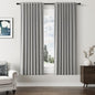Guken Dark Grey 100% Blackout Linen Curtains 63 Inch Length 2 Panels Set for Living Room Bedroom Back Tab/Rod Pocket Thermal Insulated Black Out Drapes Room Darkening Farmhouse Window Curtains