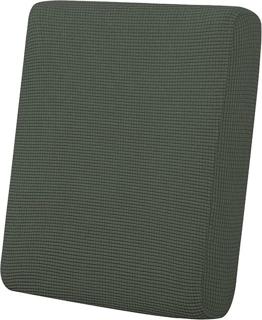 Easy-Going Stretch Chair Cushion Cover Sofa Cushion Furniture Protector Sofa Seat Sofa Slipcover Sofa Cover Soft Flexibility with Elastic Bottom(Chair Cushion, Olive Green)