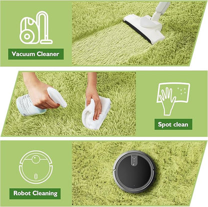 yulidayang Fluffy Round Area Rugs for Living Room,6'X6'Shag Circle Area Rugs for Bedroom,Non Slip Fuzzy Plush Rug for Kids Room Boys Girls Room and Dorm Home Decor Rug
