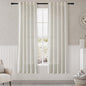 Nanspring Cream Semi Sheer Linen Curtains 72 inch Length for Living Room Back Tab Rod Pocket Modern Farmhouse Coastal Decor Cotton Textured Gauze Curtains for Dining Room Office Sunroom 38x72