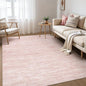 Nakagishi 5x8 Area Rugs Living Room: Washable Large Vintage Rug Neutral Non-Slip Soft Stain Resistant Indoor Carpet for Bedroom Nursery Dining Room Office Playroom - Pink-01