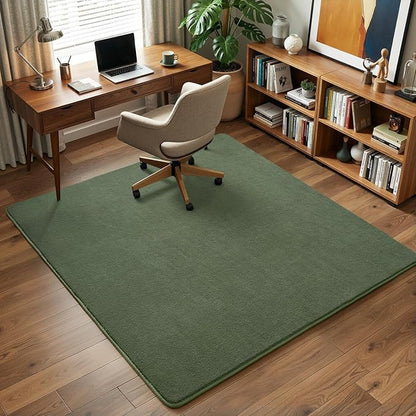 Amearea 4x4 Square Area Rugs for Bedroom Living Room, Sage Green Thickened Memory Foam Rug, Fluffy Indoor Washable Rug Non Slip Minimalist Carpet for Entryway Kids Boys Girls Dorm Nursery Room Decor