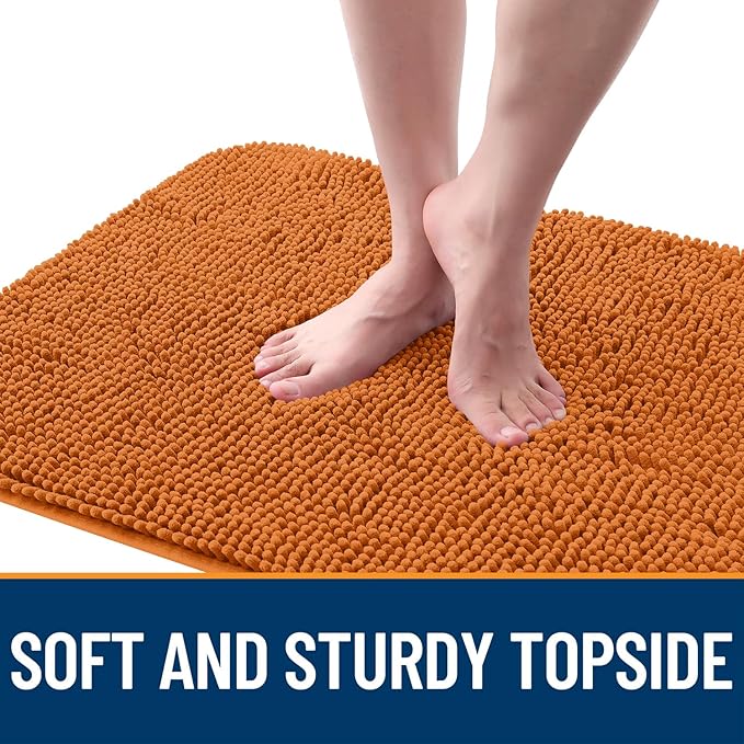 OLANLY Dog Door Mat for Muddy Paws 30x17, Absorbs Moisture and Dirt, Absorbent Non-Slip Washable Doormat, Quick Dry Chenille Mud Mat for Dogs, Entry Indoor Entryway Carpet for Inside Floor, Clay