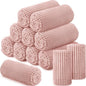 Buryeah 12 Pcs Flannel Throw Blanket Bulk 50 x 60 in Sleepover Blanket Outdoor Wedding Throw Lightweight, Oeko-tex Standard 100 Certified for Sofa Homeless Gifts (Vintage Pink)