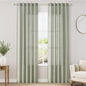 Sage Green Linen Blend Drapes 84 Inch Length 2 Panels Set Back Tab Rod Pocket Semi Sheer Textured Light Green Vertical Curtains Boho Farmhouse Decor Spring Curtains for Living Room Bedroom 40x84